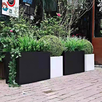 Pot Tanam Taman Terangkat dari Logam Baja untuk Luar Ruangan, Dilengkapi Lubang Drainase, Tahan Korosi, Ukuran dan Warna Dapat Disesuaikan, Multifungsi untuk Penggunaan di Rumah
