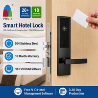 Cerradura de Puerta de Hotel de Acero Inoxidable SS304, Impermeable, Antioxidante, Duradera, Antirrobo, con Desbloqueo por Tarjeta y Llave