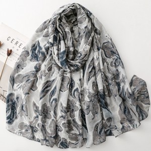 Hot Sale New Inspired Printed Headscarf <b>Sunscreen</b> Travel Shawls Fashion Gold Bronzing Shimmer Scarves Cotton Feeling Shawls - Product Image 2