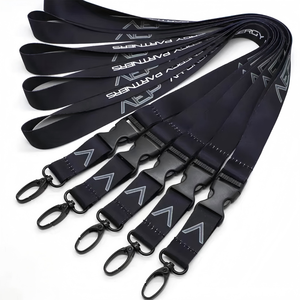 Lanière promotionnelle personnalisée en polyester à transfert thermique, rétractable, avec porte-badge d'identification – Vente en gros - Product Image 1