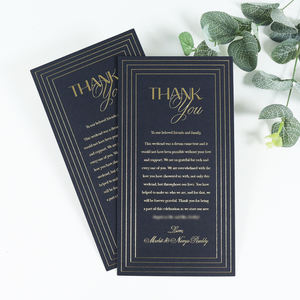 Hiện đại hình chữ nhật vàng và đen đám cưới giấy menu sang trọng lời chào thẻ cảm ơn bạn lưu thẻ ngày - Product Image 6