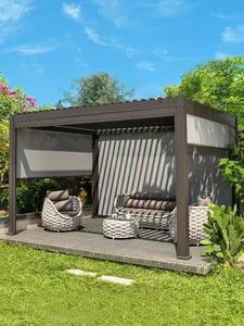 Pergola à lames orientables électriques, imperméable, anti-UV, <span class=keywords><strong>abri</strong></span> solaire pour la cour - Product Image 3