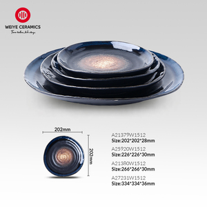 Platos <span class=keywords><strong>de</strong></span> Cerámica Nórdicos Azules WEIYE, <span class=keywords><strong>de</strong></span> Alta Calidad y Bajo Precio, para Restaurantes, <span class=keywords><strong>Venta</strong></span> al por Mayor, Estilo Nórdico, Plato <span class=keywords><strong>de</strong></span> Porcelana - Product Image 3