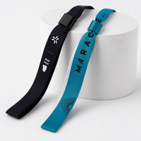 Bracelets en tissu polyester tissé doux à verrouillage coulissant réglable, personnalisables en usine avec conception gratuite, pour l'admission aux concerts et festivals