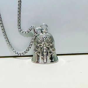 Collar de cadena de acero inoxidable estilo punk vintage con alas para motocicleta, nuevo, con hebilla de llave de campana para motociclistas, para comercio transfronterizo - Product Image 6