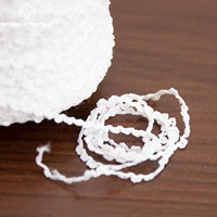 White Small Loop Fancy Yarn Tiny Uniform Loop Novelty Textured Yarn for Knitting Crochet Sweater Home Textile