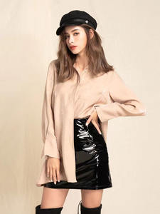 Sexy High Waist PU Mini <strong>Skirt</strong> Women <strong>Wet</strong> <strong>Look</strong> Patent Leather A-line <strong>Skirt</strong> Ladies Stretch PVC Pencil <strong>Skirt</strong> Clubwear Custom - Product Image 4