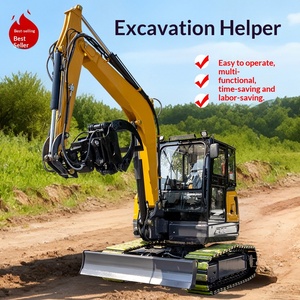 รถขุดตีนตะขาบแบบไม่มีหาง รุ่น Factory 6.5 T พร้อมห้องโดยสาร รถขุดสำหรับงานวิศวกรรม พร้อมอุปกรณ์จับยึดอเนกประสงค์ รถขุดขนาดเล็ก - Product Image 1