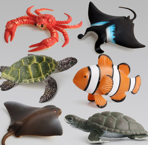 3d shark dolphin sea turtle crab whale fish ocean animal figurine collezione in pvc modello giocattoli per oem cute little doll maker - Product Image 4