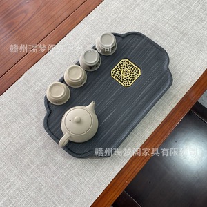 ถาดชาหินอ่อนแบบใหม่ขนาดเล็กเรียบง่ายสำหรับใช้ในบ้านถาดระบายน้ำสำหรับคนเดียวทนทานอเนกประสงค์ - Product Image 4