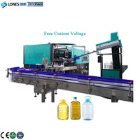 Máquina Sopladora de Botellas de Agua PET LS-A2-10L, Máquina Automática para Fabricación de Botellas de Plástico de 3L a 10L con Control PLC y Certificación CE