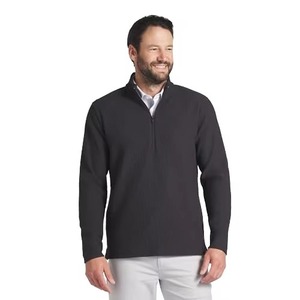 Pull en maille à col montant pour homme, couleur unie, coupe classique, respirant, col montant, décontracté, pour l'automne, en coton / fibre de bambou - Product Image 5