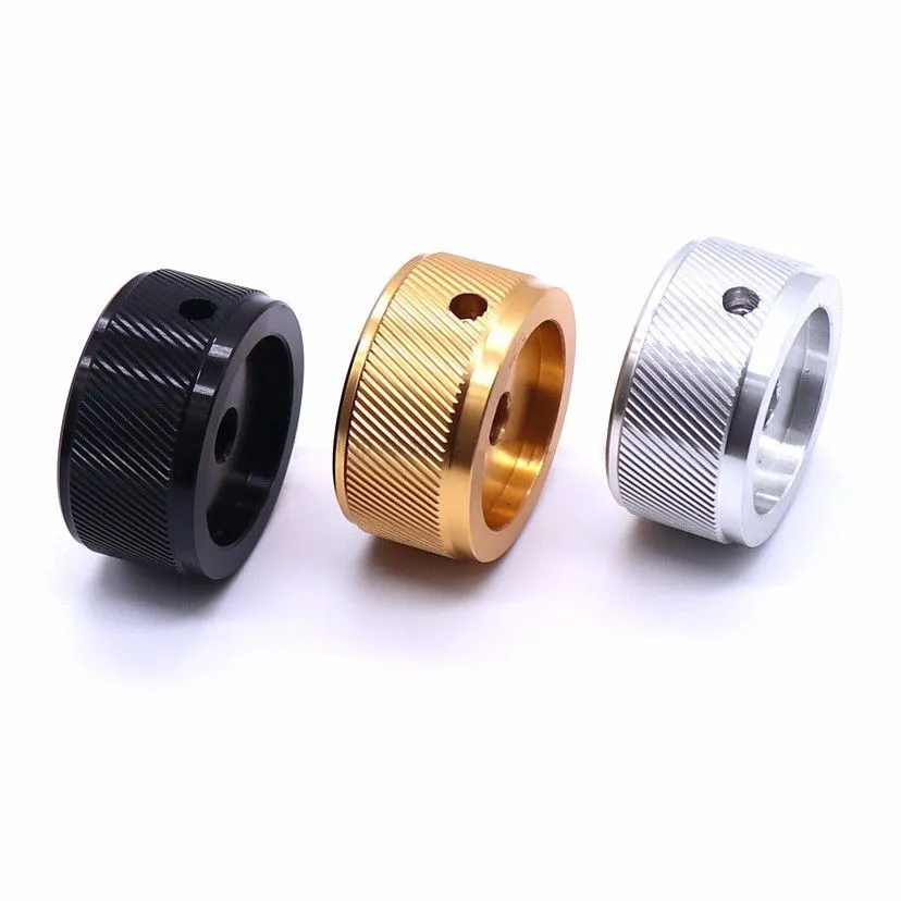 Pièces en aluminium usiné sous pression, usiné cnc, en laiton noir, boutons potentiomètre de changement de vitesse pour pénis