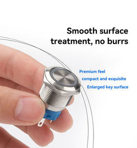 Mini IP67 Kim Loại Chống Thấm Nước <span class=keywords><strong>Push</strong></span> <span class=keywords><strong>Button</strong></span> Chuyển 3A 250V LED Ánh Sáng 12-22Mm Trong Nhà Ngoài Trời Chiếu Sáng - Product Image 4