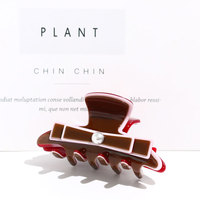 XinMei-Pince à cheveux personnalisable bordeaux élégante taille Midi rouge acétate Pinzas Para El Cabello création France pour femmes
