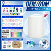 Boîtes de cartons de marque pour capsules de lessive écologiques jetables en multipack, packs de quantités variées pour les programmes de chaînes de magasins de vêtements