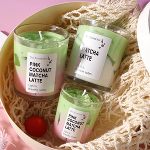 Vela Aromática con Aroma a Café Latte y Cubitos de Hielo Realistas, Hecha a Mano, Ecológica, para Ramadán, Bodas, Fragancia Personalizada, Larga Duración - Product Image 3