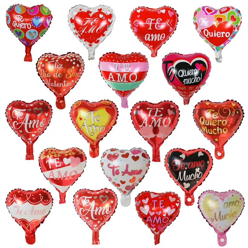 All'ingrosso spagnolo Te Amo ti Amo palloncini Foil a forma di cuore da 10 pollici Globos De San Valentin