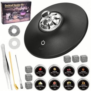 Hot-selling Electric Smoke Generator Cocktail Mixing <b>Tool</b>, Flying Saucer-style Whisky Electric Smoke Generator Set - Product Image 1