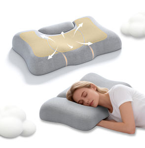 <span class=keywords><strong>Oreiller</strong></span> cervical orthopédique moderne en mousse à mémoire de forme pour dormeurs sur le dos, qui enveloppe en douceur la tête et offre un soutien du cou, soulageant les douleurs aux épaules - Product Image 5