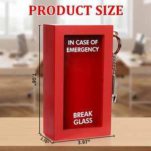 Mini marteau d'urgence amusant en forme de boîte, cadeau farfelu personnalisé, idéal pour la Saint-Valentin, en <span class=keywords><strong>bois</strong></span> écologique, décoration de bureau originale, rouge - Product Image 2