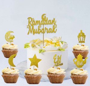 DAMAI New Eid al-Adha <b>decorative</b> props & gifts moon star sheep <b>cake</b> toppers party <b>supplies</b> Stars and moon <b>cake</b> <b>decoration</b> - Product Image 5