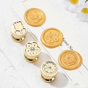 Sceau de cire personnalisé avec logo, mini 15 mm 1,5 cm, motif floral tulipe mignon - Product Image 5