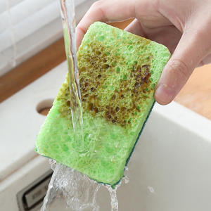 Esponja gruesa para lavar platos, rectangular, verde, para limpieza de cocina, para ollas y sartenes, paquete de 50 - Product Image 2