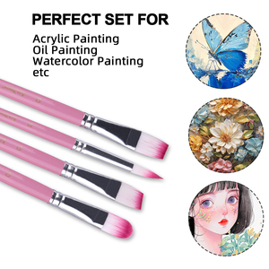 Xin Bowen 6 pièces pinceau pour peinture d'art ensemble haute qualité artiste pinceaux acrylique <span class=keywords><strong>Gouache</strong></span> <span class=keywords><strong>aquarelle</strong></span> <span class=keywords><strong>et</strong></span> dessin à l'huile - Product Image 6