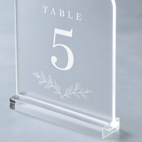 Panneau de table de mariage personnalisé en acrylique dépoli avec impression UV couleur, porte-carte de placement arrondi pour la décoration de réceptions et événements
