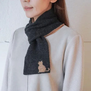 Fabricants en gros d'écharpes en tricot de taille moyenne, écharpes en tricot multicolores sur mesure, écharpes épaisses en polyester, écharpes d'hiver - Product Image 6