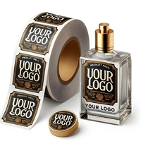 Étiquettes adhésives en rouleau personnalisées pour emballages de bouteilles de parfum, imperméables, imprimées en petite série, pour entreprises