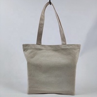 Sac de Shopping fourre-tout en toile Vintage, sac en toile Extra Large pour femmes, pochette en toile de coton uni à fermeture éclair