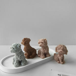 Moule en silicone pour bougie d'aromathérapie <span class=keywords><strong>chiot</strong></span>, DIY, pour bougies animaux, chien Teddy, ornements en plâtre et résine - Product Image 3