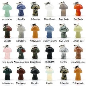 Améthyste naturelle Quartz champignon pendentif breloque cristal de guérison pierre précieuse pour la fabrication de bijoux collier mode fournitures en gros - Product Image 3