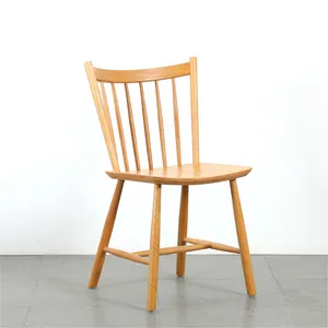 Benutzer definierte Indoor Antike Möbel Moderne Holz Eiche Bentwood Windsor Naturholz Stuhl für Esszimmer Küche
