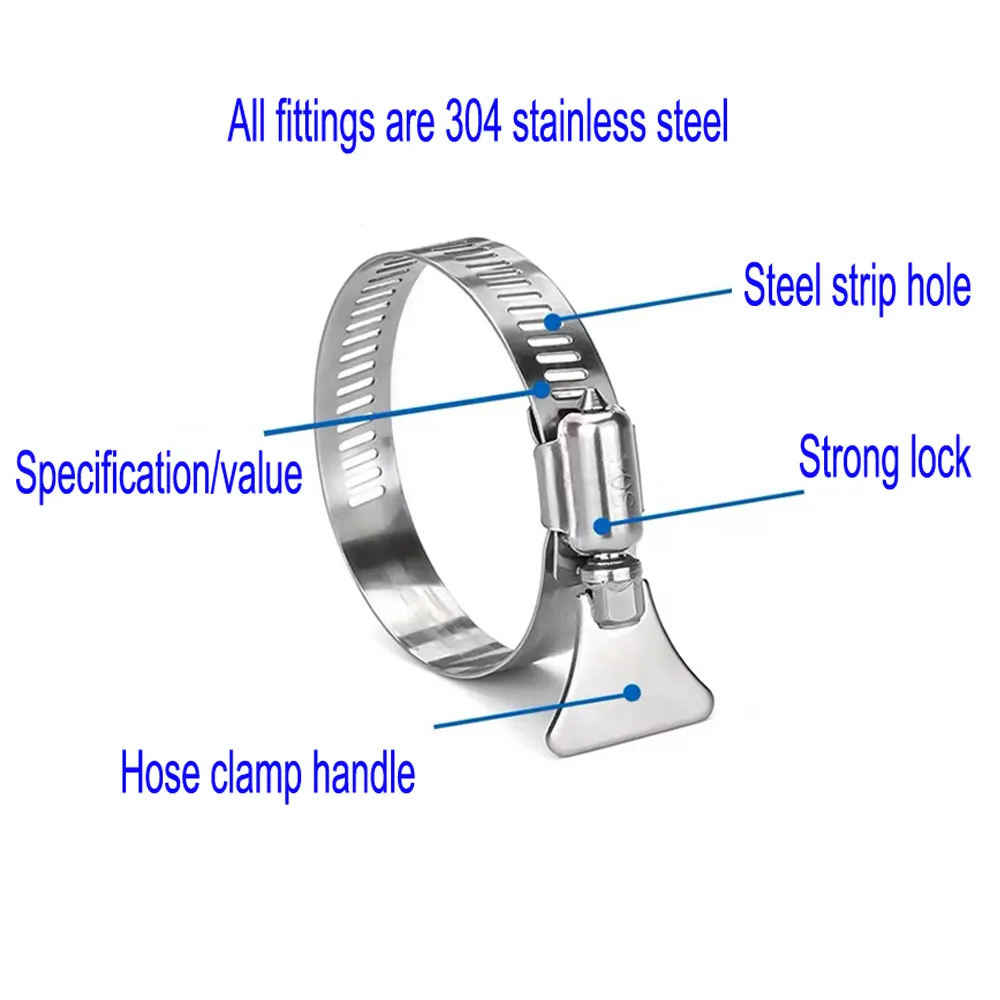 Grosir Pengencang Perangkat Keras 5.8-23.5Mm Klip Ketebalan Tipis Telinga Tunggal Pex Pipa Satu Telinga Selang Cinch Clamp