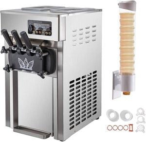 Commercial Countertop Stainless Steel Soft <b>Ice</b> Cream <b>Machine</b> 3 Flavors New Compact Model - Product Image 3