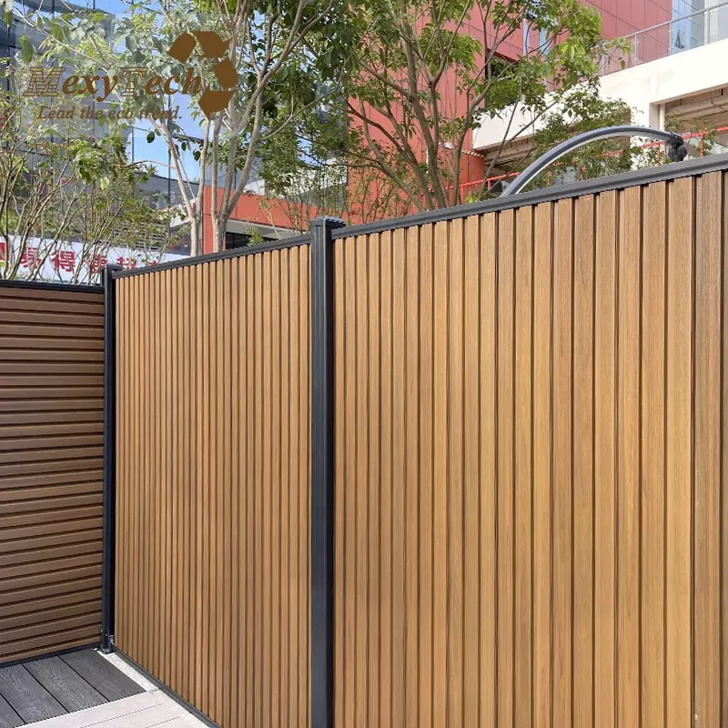 UV resistant England House Decorative Surface yard waterproof wpc fencing outdoor composite trellis Wood Grain fencing