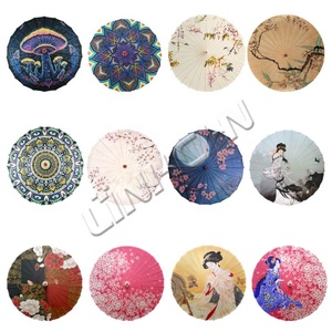 Perfecto para la decoración Paraguas Parasol de tela de bambú personalizado - Product Image 6