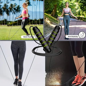 <span class=keywords><strong>Corde</strong></span> à <span class=keywords><strong>sauter</strong></span> personnalisée avec logo, emballage OPP, plusieurs couleurs, poignée en mousse à mémoire de forme, fil d'acier, durable, portable, <span class=keywords><strong>pour</strong></span> la salle de sport, la perte de poids - Product Image 5