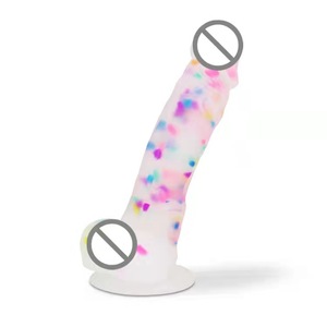 Point de couleur transparent 32Cm Sex Toys Super Big Réaliste Silicone Poussée Ventouse Production Gode Énorme - Product Image 1