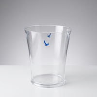 Seau à glace pour champagne transparent avec lumières LED pour restaurant et mariage, vente en gros, personnalisation OEM