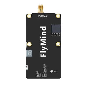 Mejor Transmisor de Video FPV AKK Alpha <span class=keywords><strong>10</strong></span> 10W VTX Conmutable <span class=keywords><strong>2</strong></span>.4GHz 16CH con Audio Inteligente y Alcance Extendido para Drones de Carreras 7Din, Accesorios Metálicos - Product Image 3