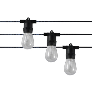 LED 야외 스트링 조명 <span class=keywords><strong>48FT</strong></span> 와 2W 밝기 조절이 가능한 에디슨 빈티지 비산 방지 전구 및 상업용 등급 비바람에 견디는 장식 - Product Image 6