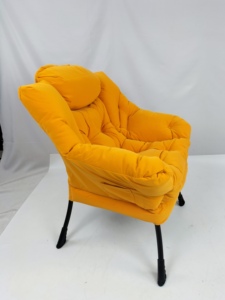 Fabriqué en Chine Qualité supérieure Moderne Grande chaise de paresseux en tissu de coton Chaise longue contemporaine bon marché avec poches latérales - Product Image 3