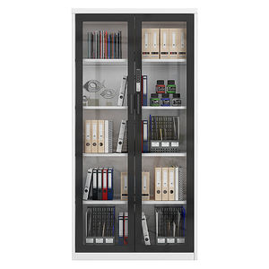 제조 1800*900*400 유리 문 금속 선반 강철 보관 책 - Product Image 1