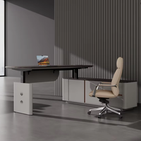 Bureau de direction électrique moderne de luxe réglable en hauteur avec tiroir de rangement – Mobilier de bureau pour dirigeants