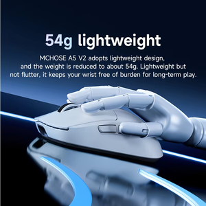 Mchose A5 V2 chuột nhẹ 54g tri-mode 2.4G/BT/có dây paw3395 dpi26000 8000Hz 500mAh tuổi thọ pin dài Chuột chơi game - Product Image 3