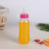 Bouteilles de lait pour adultes et bébés en plastique PET de haute qualité sans BPA de 280 ml et 400 ml avec tétine à vendre